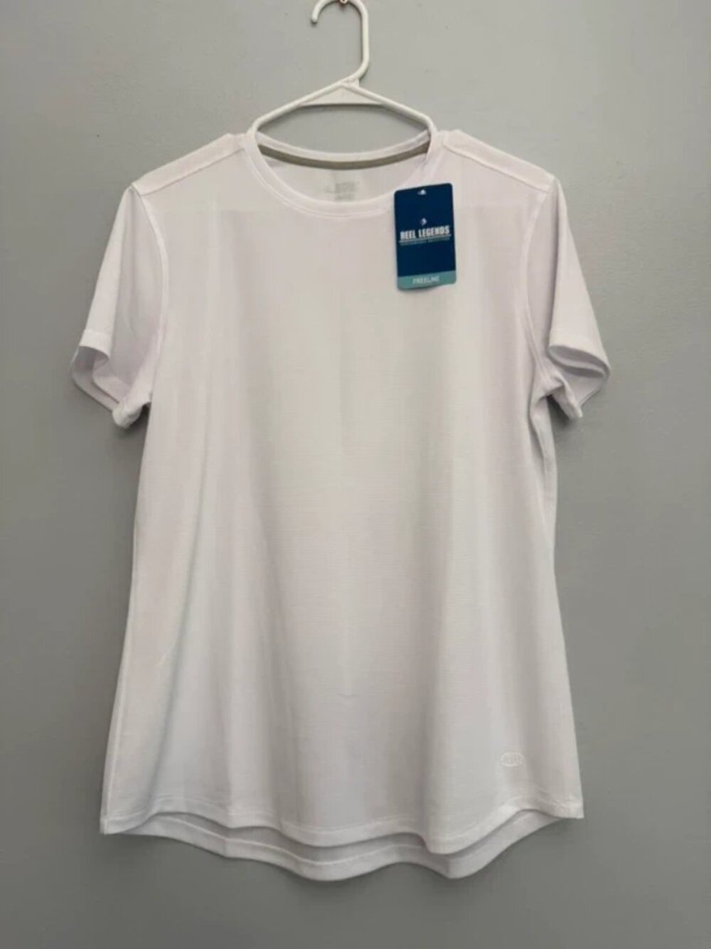 Reel Legends Freeline Short Sleeve Performance Bright White Shirt UPF 30